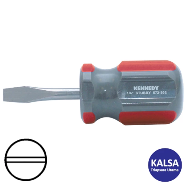 Kennedy KEN-572-3020K Tip Size 6.5 mm Parallel Tip Round Blade Engineer and Electrician Screwdriver
