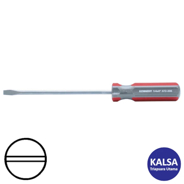 Kennedy KEN-572-3060K Tip Size 6.5 mm Parallel Tip Round Blade Engineer and Electrician Screwdriver