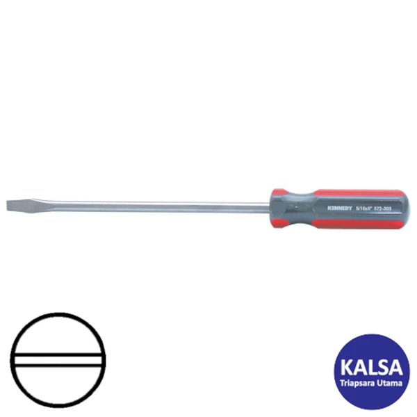 Kennedy KEN-572-3080K Tip Size 8.0 mm Parallel Tip Round Blade Engineer and Electrician Screwdriver