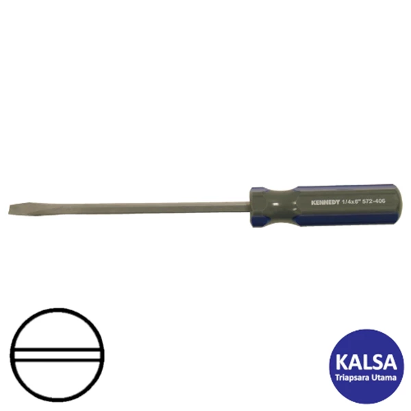 Kennedy KEN-572-4060K Tip Size 6.5 mm Flared Tip Square Blade Engineer and Electrician Screwdriver