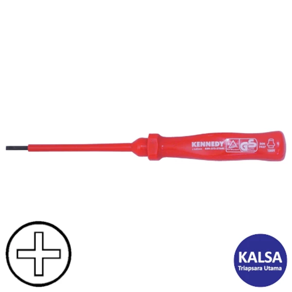 Kennedy KEN-572-5820K Tip Size 0 Crosspoint Electrician VDE Square Section Handle Screwdriver