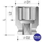 Kennedy KEN-583-8523K Size 15 mm Metric Chrome Molybdenum Impact Socket 2