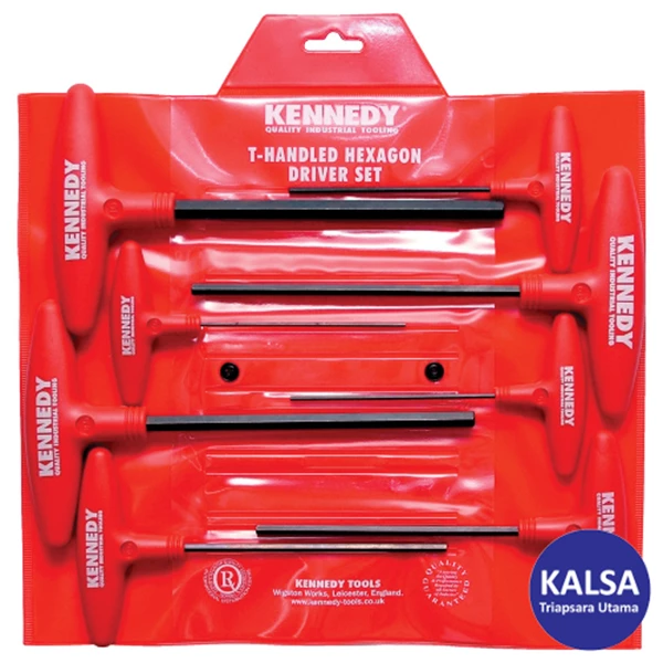 Kunci L Kennedy KEN-601-6470K 8-Pieces Metric T-Handle Hexagon Key Wrench Set