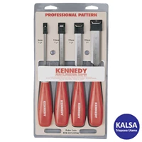 Pahat Kayu Kennedy KEN-597-2970K 4-Pieces Professional Bevel Edge Wood Chisel Set