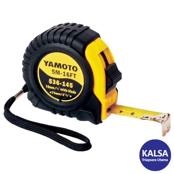 Yamoto YMT-536-1450K Blade Length 5 m / 16 ft Metric and Imperial Rubber Grip Tape Measure