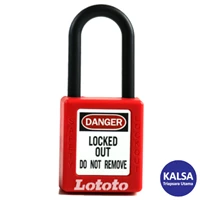 Safety Padlock Lototo L406RED Shackle Length 38 mm Keyed Differ Charting System