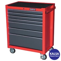 Yamoto YMT-594-0580K 7-Drawers Classic Red Range Roller Cabinet