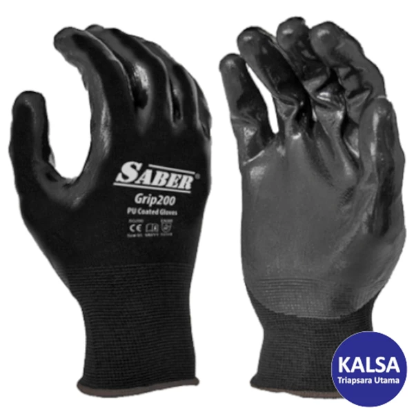 Sarung Tangan Safety Glove Saber SG200-9 Grip 200 PU Coated Size 9 (L)