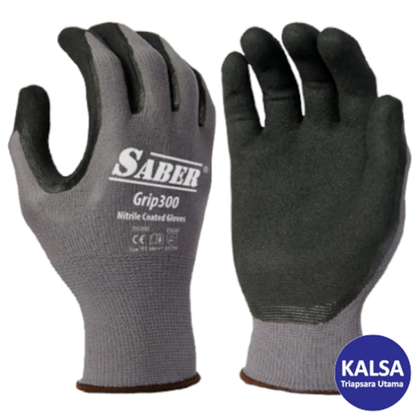Sarung Tangan Safety Glove Saber SG300-8 Grip 200 PU Coated Size 8 (M)