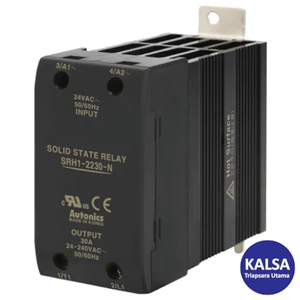 Autonics SRH1-2230-N Rated Load Current 30A Single-Phase Integrated Heatsink Type SSR Solid State Relay