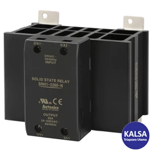 Autonics SRH1-2260-N Rated Load Current 60A Single-Phase Integrated Heatsink Type SSR Solid State Relay