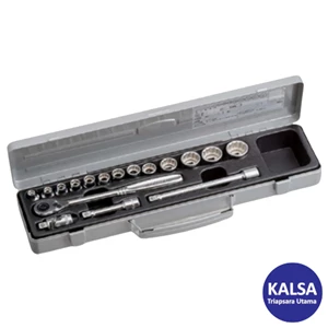 Kunci Sock Tone 1560M with 17-Pieces Socket Wrench Set