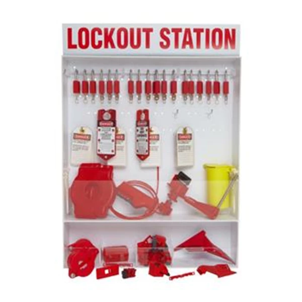 Brady 99693 Extra-Large Lockout Station with 18 Safety Padlocks