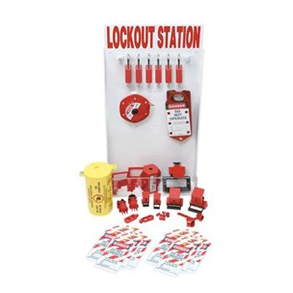 Brady 99706 Small Lockout Station with 6 Safety Padlocks and 12 Tags