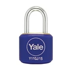 Yale Padlock Y110J-15-111-2 Classic Series Indoor Color Brass 15mm with Multi-pack 1