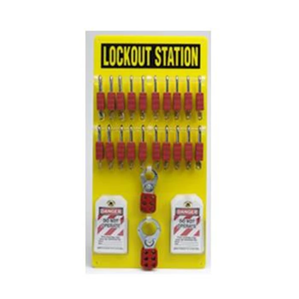 Brady 51189 20-Lock Board with 20 Safety Padlocks