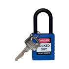 Brady 123334 Safety Padlocks Blue with Non-Conductive Nylon Shackle Keyed Alike 3 Pcs 1