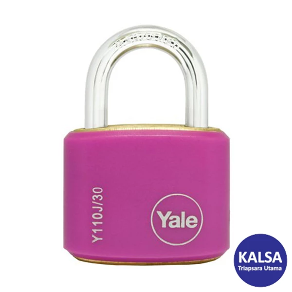 Yale Padlcok Y110J-30-117-2 Pink Classic Series Outdoor Color Brass 34 mm with Multi-pack