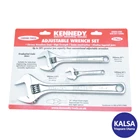 Kennedy KEN-501-1600K Chrome Finish Set Adjustable Wrench Set 1