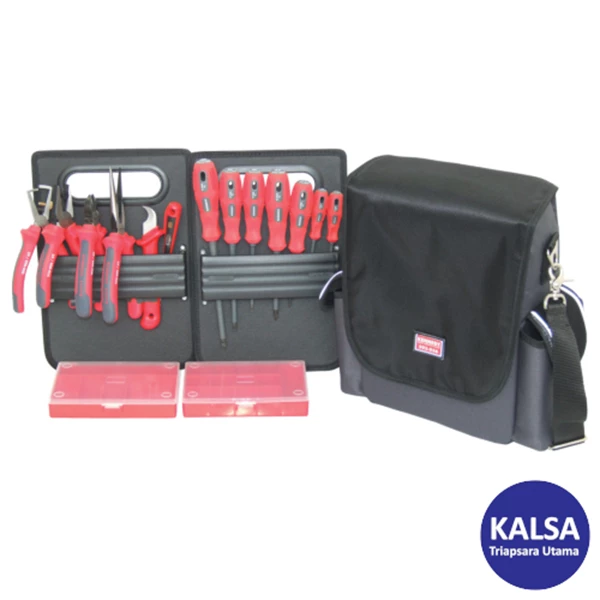 Kennedy KEN-595-3400K 16-Piece Electricians VDE Tool Bag and Kit