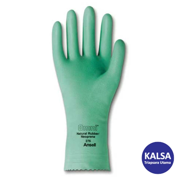An Omni 87-276 Natural Rubber Latex Chemical and Liquid Protection Glove