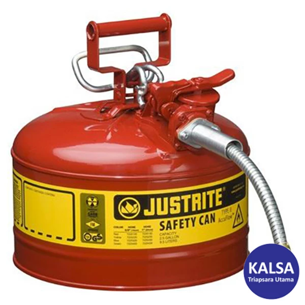 Safety Can Justrite 7225120 Type II Red AccuFlow with Hose