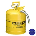 Safety Can Justrite 7250230 Type II Yellow AccuFlow with Hose 1