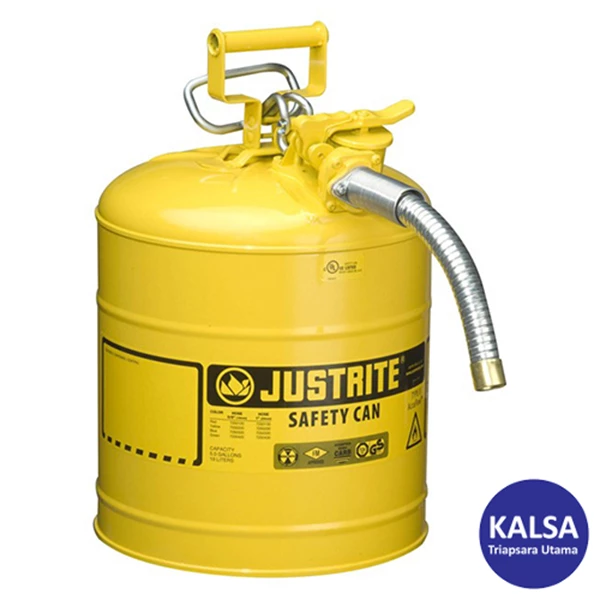 Safety Can Justrite 7250230 Type II Yellow AccuFlow with Hose