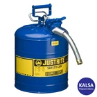 Safety Can Justrite 7250330 Type II Blue AccuFlow with Hose 1