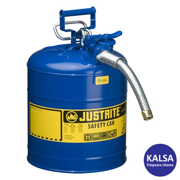 Safety Can Justrite 7250330 Type II Blue AccuFlow with Hose