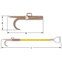 Ampco PP-48D Non-Sparking Firemans Hook with D-Grip Handle