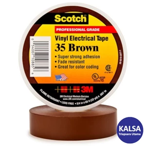 3M Scotch 35 BROWN 1/2 Vinyl Color Coding Electrical Tape