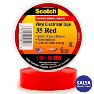 3M Scotch 35 RED 1/2 Vinyl Color Coding Electrical Tape