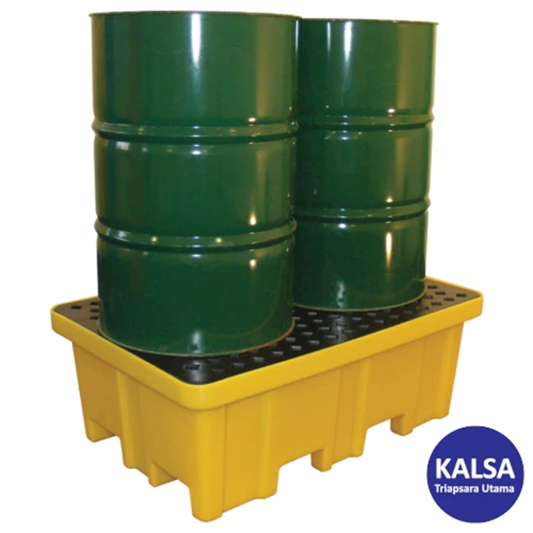 Solent SOL-741-0092A 2-Drum 4-Way Spill Pallet Spill Containment