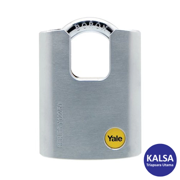 Yale Y122-50-123 Silver Series Outdoor Brass or Satin Closed Shackle Security Padlock