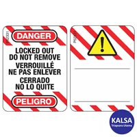 Master Lock S143 English Trilingual Danger Label Safety Tag
