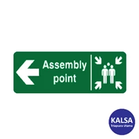 Safety Sign Assembly Point Left Direction Glow In The Dark with Acrylic Board