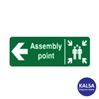 Safety Sign Assembly Point Left Direction Glow In The Dark with Aluminium Board 1
