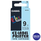 Casio EZ - Label Printer Color Tape Cartridge XR-9X1 Width 12 mm Black On Clear 1