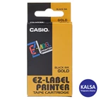 Casio EZ - Label Printer Color Tape Cartridge XR-9GD1 Width 9 mm Black On Gold 1