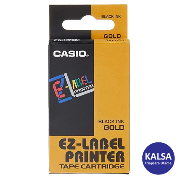 Casio EZ - Label Printer Color Tape Cartridge XR-9GD1 Width 9 mm Black On Gold