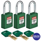 Gembok Nylon Brady 150341 Green Keyed Alike with Steel Shackle Safe-Key 1