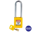 Gembok Nylon Brady 150296 Yellow Keyed Differently with Steel Shackle Safe-Key 1