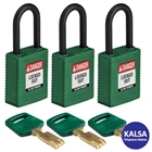 Brady 150223 Green Keyed Alike with Plastic Shackle Safe-Key Nylon Padlock 1