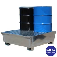 Romold GSP4D Size 1220 x 1220 x 463 mm Galvanised Drum Spill Pallet
