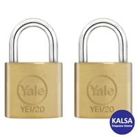 Yale YE1/20/111/2 Essential Series Indoor Brass Shackle 20 mm Security Padlock