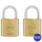 Yale YE1/25/113/2 Essential Series Indoor Brass Shackle 25 mm Security Padlock 1