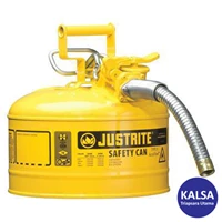 Safety Container 7210220 Justrite Type II Yellow AccuFlow with Hose