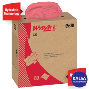 Kain Pembersih Kimberly Clark 05930 WypAll X80 Pop-Up Box Cloths Reusable Wipes