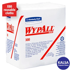 Kain Pembersih Kimberly Clark 41026 WypAll X80 1/4 Fold Cloths Reusable Wipes